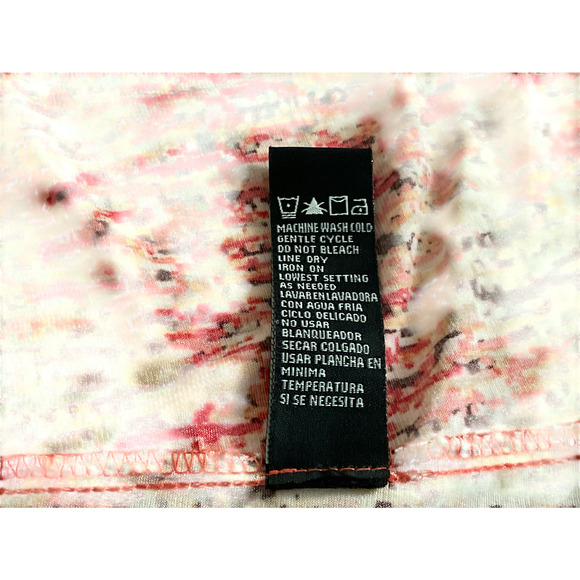 Perceptions Women's Dress 20W Coral Black Cream Abstract Pattern Sleeveless - Picture 9 of 9